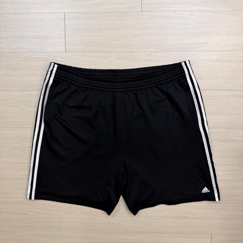 Y2K Adidas Climalite Black Baggy Basketball Shorts Mens Sixe 3XL Vintage